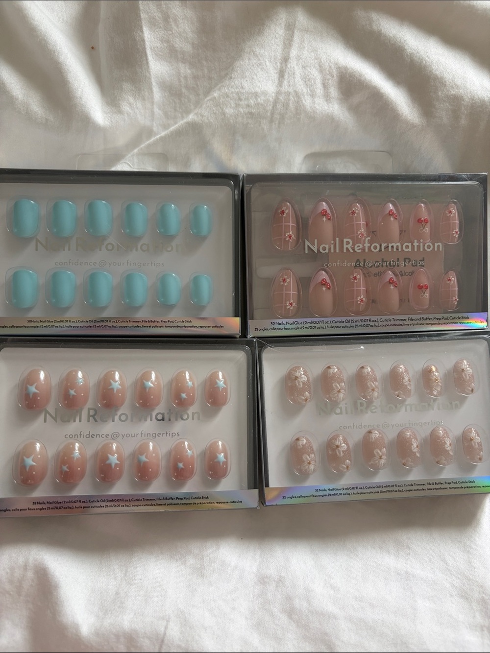 4 x Nail Reformation press on nail sets